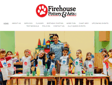 Tablet Screenshot of firehousepottery.net